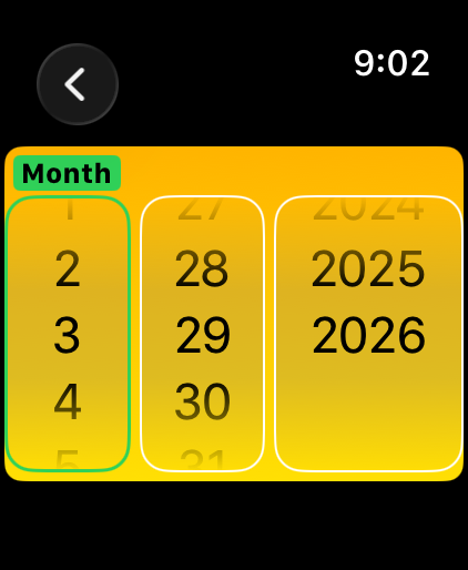 Setting the cleandate in the NACC Watch app