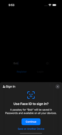 Confirming A New PassKey