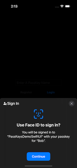 Confirming A New PassKey