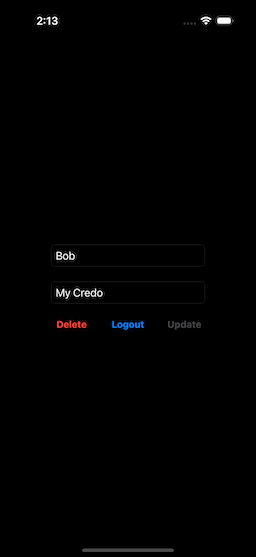 Logged-Out Screen